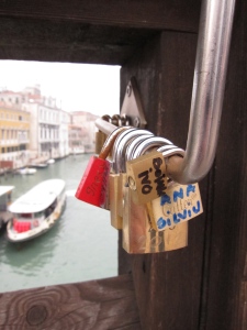 Love padlocks in Venice