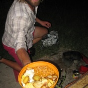 Egg, chips n beanz. Camping style!